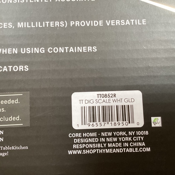 Thyme & Table Luxe Collection Digital Scale New in Box - Picture 7 of 14